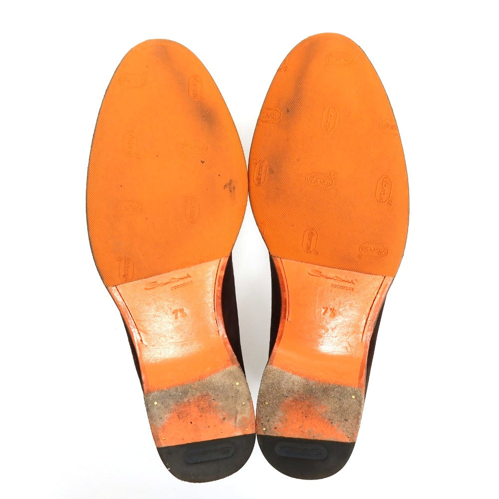 【中古】サントーニ Santoni ANDREA スエード ローファー ブラウン【サイズUK 7 1/2】【 状態ランクC 】【 メンズ 】
