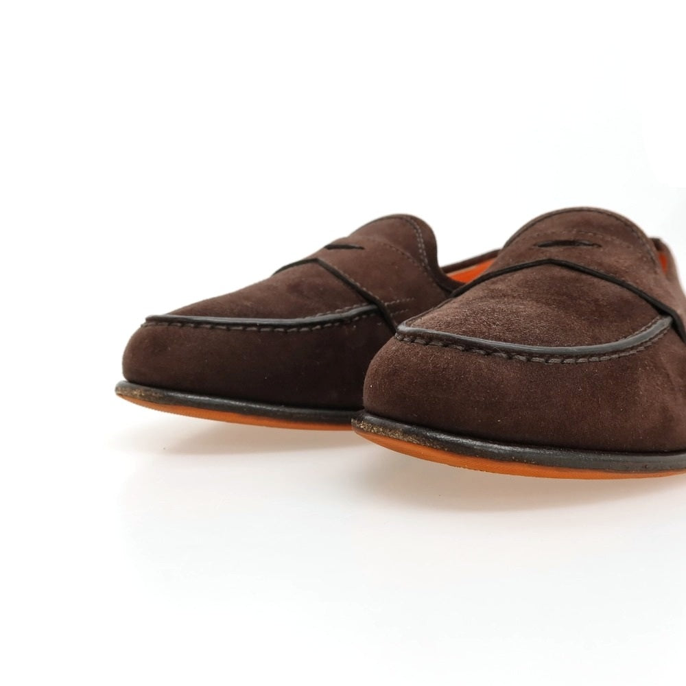 【中古】サントーニ Santoni ANDREA スエード ローファー ブラウン【サイズUK 7 1/2】【 状態ランクC 】【 メンズ 】
