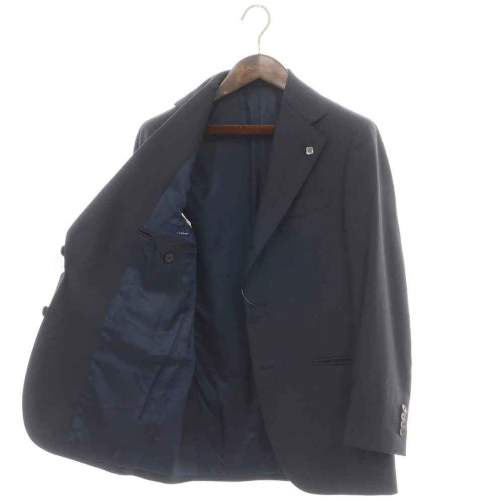 【中古】ラルディーニ LARDINI ウール 3つボタンスーツ ネイビー【サイズ46】【 状態ランクD 】【 メンズ 】