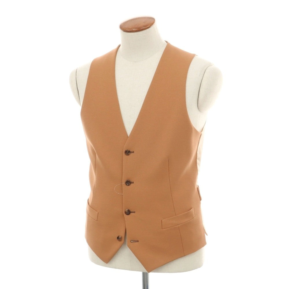 【中古】グッチ GUCCI ポリエステル ツイル ドレス系ジレ ベスト ライトオレンジブラウン【サイズ46】【 状態ランクA 】【 メンズ 】