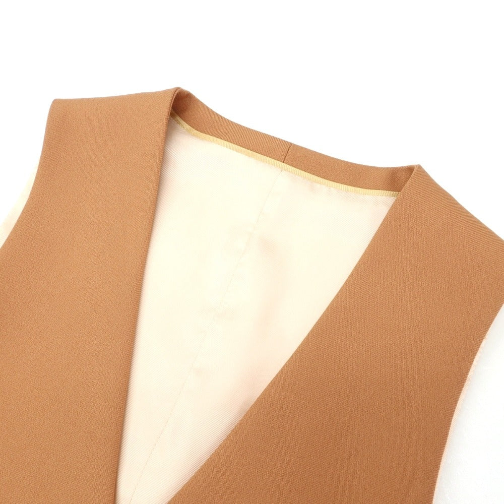 【中古】グッチ GUCCI ポリエステル ツイル ドレス系ジレ ベスト ライトオレンジブラウン【サイズ46】【 状態ランクA 】【 メンズ 】