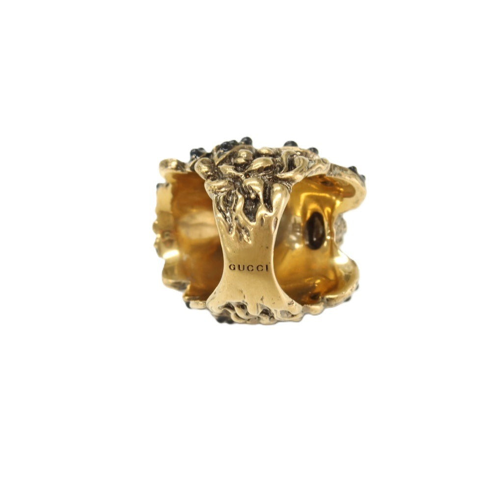 【中古】グッチ GUCCI ライオンヘッド リング・指輪 ゴールドxオレンジ【サイズ13(刻印記載)】【 状態ランクA 】【 メンズ 】
