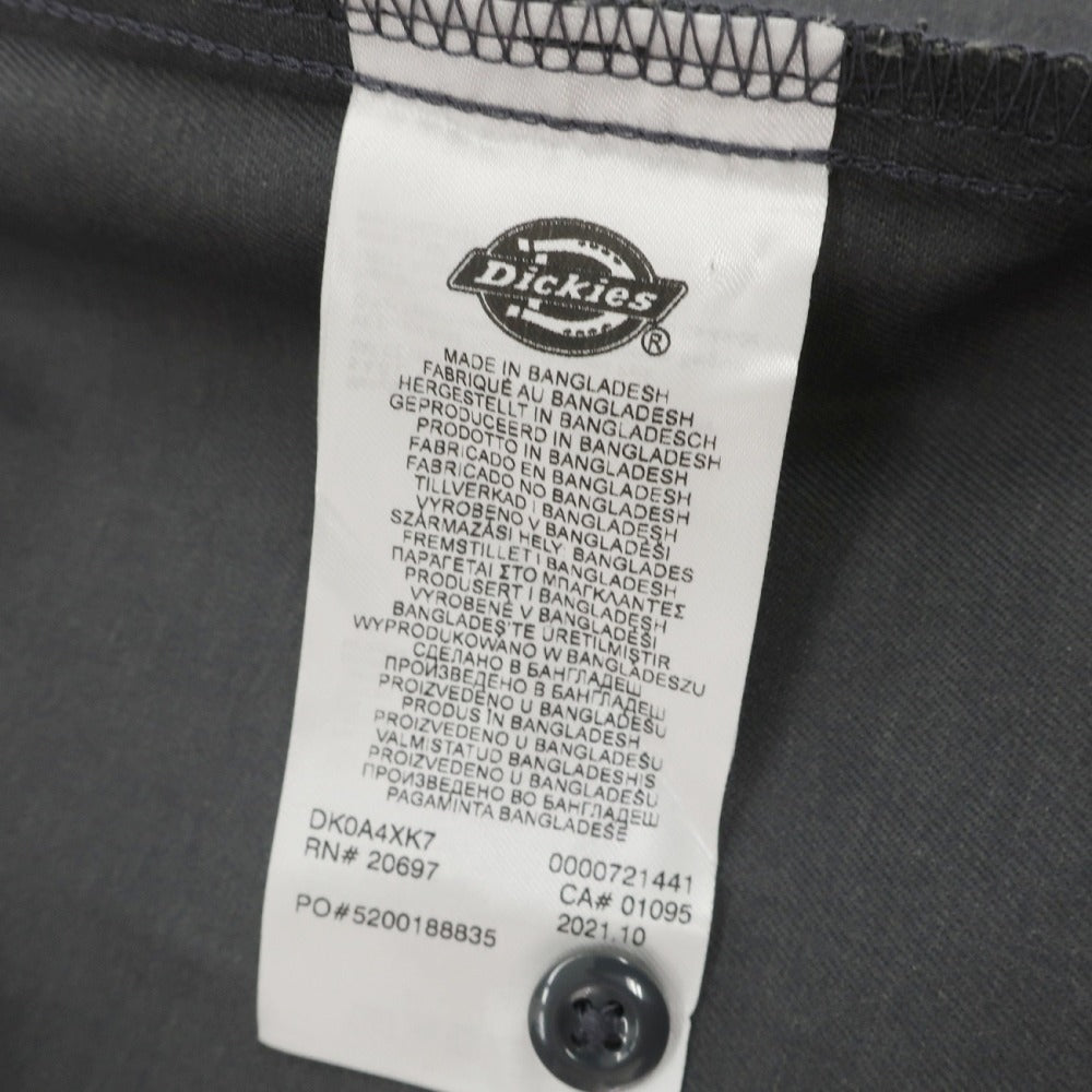 【中古】ディッキーズ Dickies ICONS ポリエステルコットン 半袖シャツ ワークシャツ グレー【サイズXS】【 状態ランクB 】【 メンズ 】