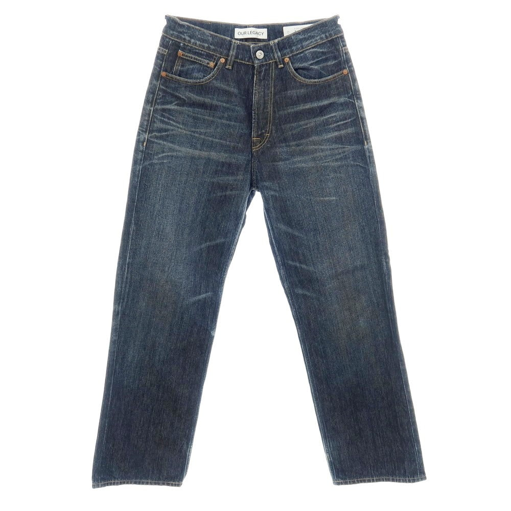 【中古】アワーレガシー Our Legacy 2025年秋冬 コットン系 ヴィンテージ加工 デニムパンツ ネイビー【サイズ28】【 状態ランクB 】【 メンズ 】