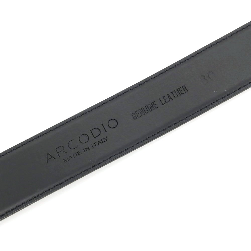 【中古】アルコディオ ARCODIO レザー ベルト ブラックxシルバー【サイズ80】【 状態ランクA 】【 メンズ 】