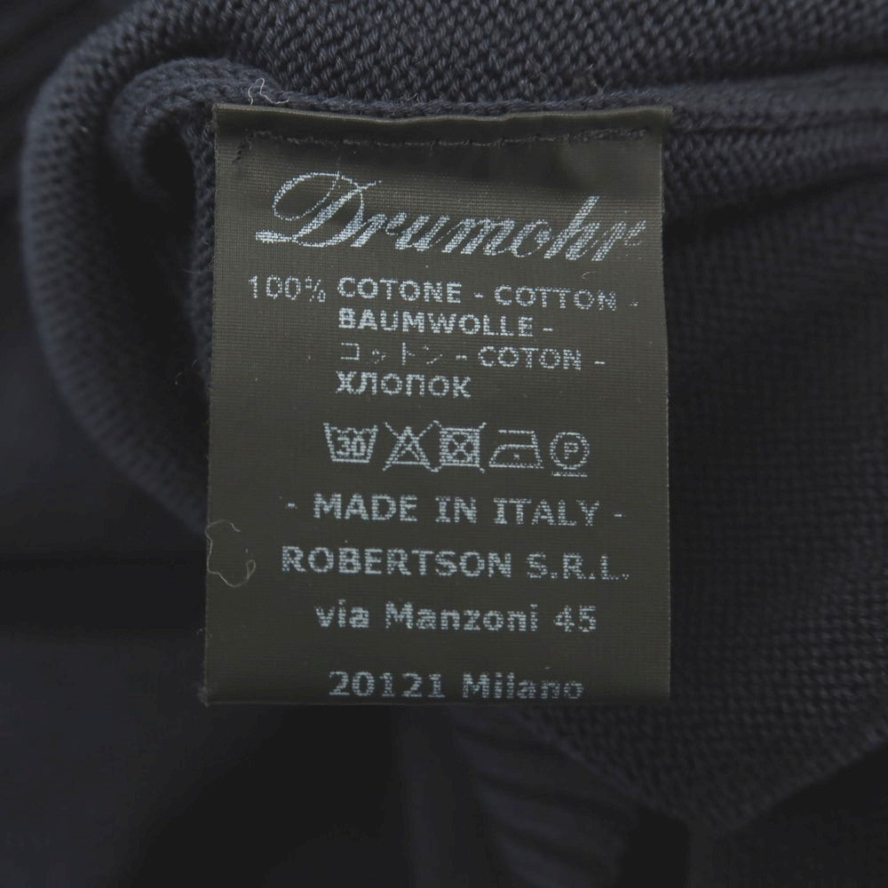 【中古】ドルモア DRUMOHR コットン プルオーバー ニット パーカー ネイビー【サイズ44】【 状態ランクA 】【 メンズ 】
