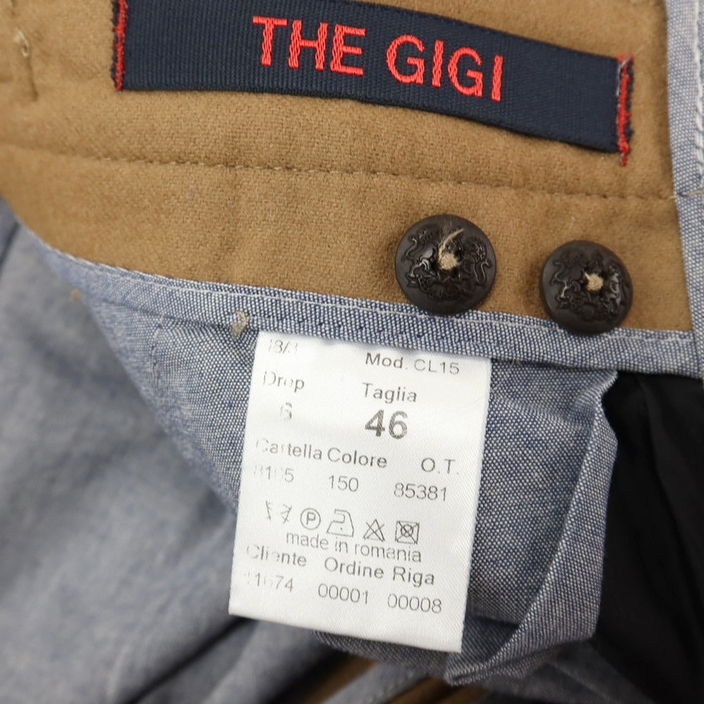 【中古】ザ ジジ THE GIGI ウール カジュアルスラックスパンツ キャメル【サイズ46】【 状態ランクC 】【 メンズ 】