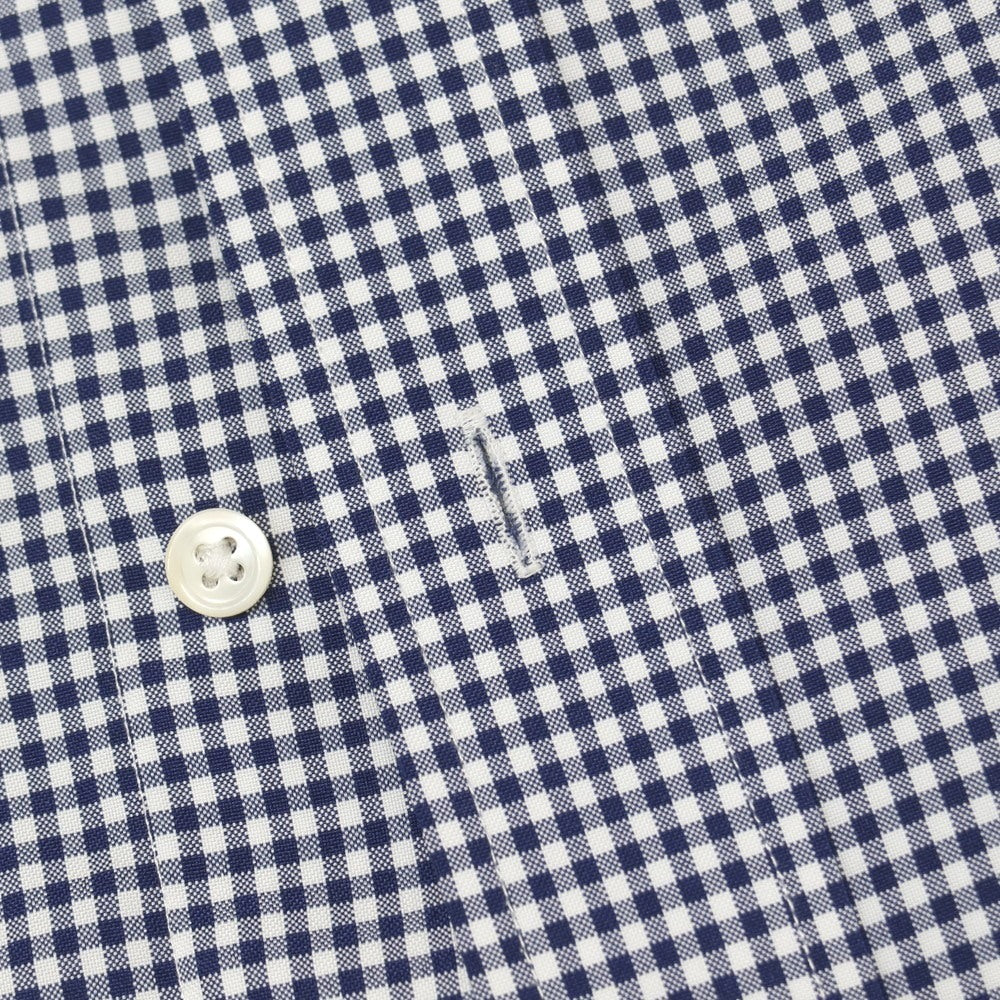 【中古】ア デイ イン ザ ライフ ユナイテッドアローズ a day in the life united arrows ギンガムチェック ボタンダウン 半袖シャツ ネイビーxホワイト【サイズS】【 状態ランクA 】【 メンズ 】
