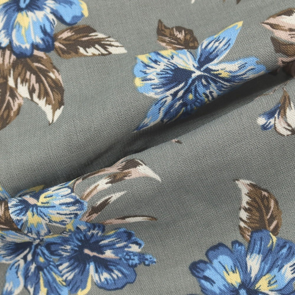 【中古】【未使用】ア デイ イン ザ ライフ ユナイテッドアローズ a day in the life united arrows ポリエステル 花柄 ボタニカル プリント イージー ショートパンツ グレーxブルー系【サイズM】【 状態ランクS 】【 メンズ 】