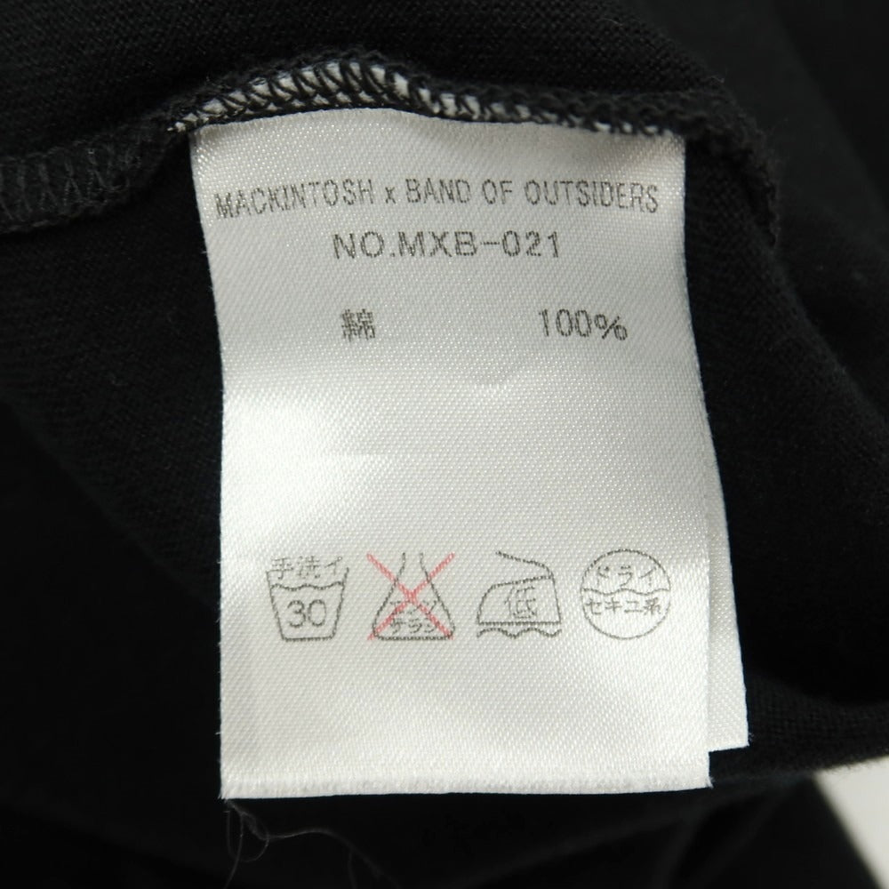 【中古】バンドオブアウトサイダーズ Band of Outsiders × MACKINTOSH コットン クルーネック 半袖Tシャツ ブラック【サイズS】【 状態ランクB 】【 メンズ 】