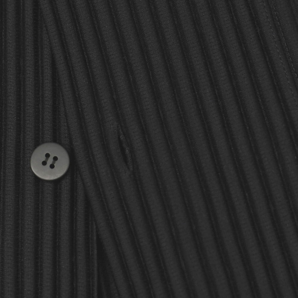 【中古】オム プリッセ イッセイミヤケ HOMME PLISSE ISSEY MIYAKE ポリエステル プリーツ 半袖シャツ ブラック【サイズ2】【 状態ランクB 】【 メンズ 】