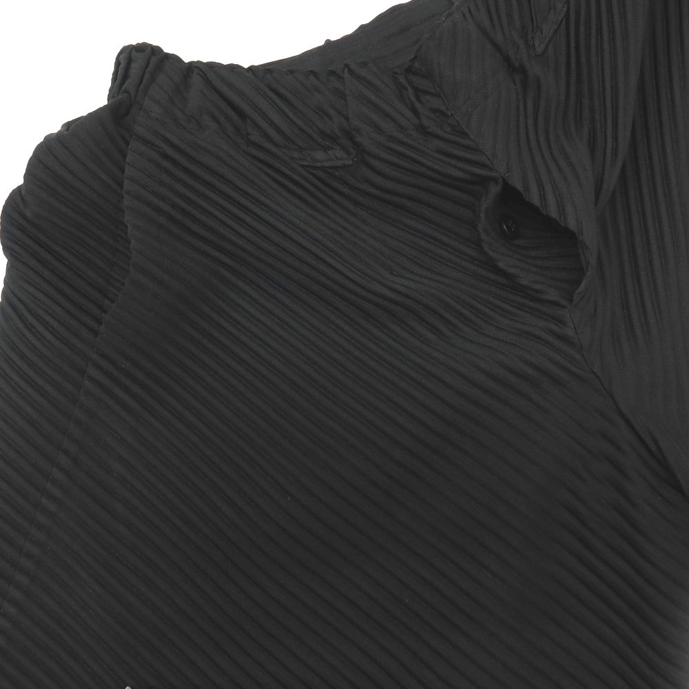 【中古】オム プリッセ イッセイミヤケ HOMME PLISSE ISSEY MIYAKE ポリエステル プリーツ クロップド丈 イージーパンツ ブラック【サイズ2】【 状態ランクB 】【 メンズ 】