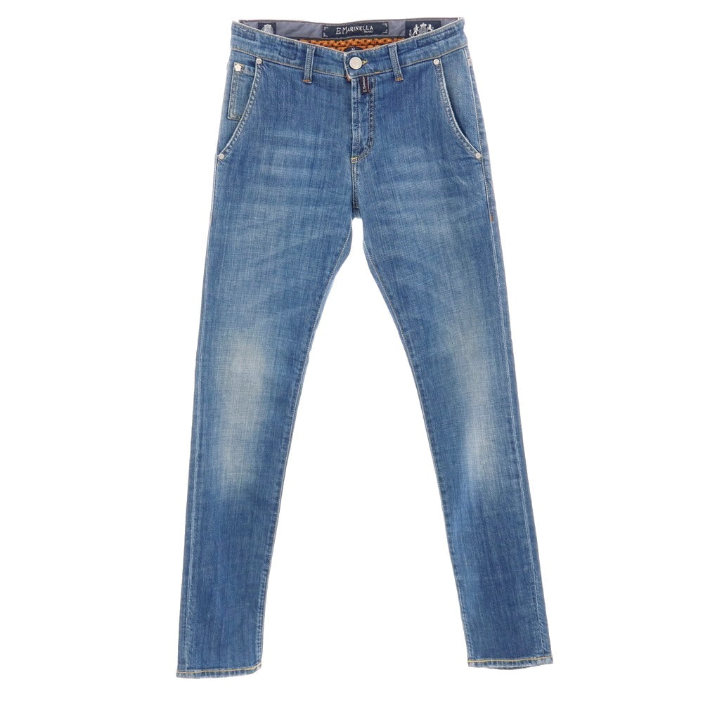 【中古】マリネッラ E.MARINELLA ストレッチ コットン デニムパンツ ジーンズ ブルー【サイズ32】【 状態ランクB 】【 メンズ 】