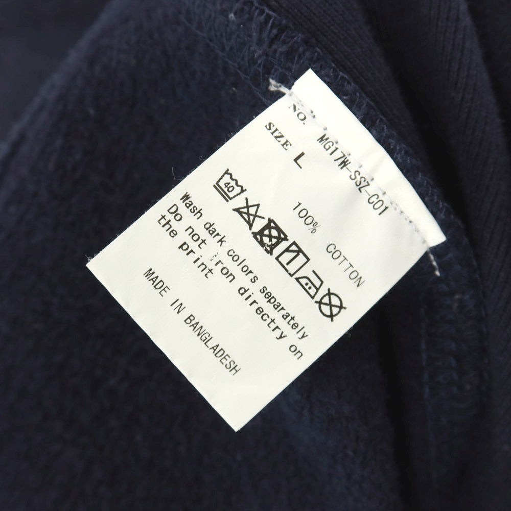 【中古】エスエスズィー SSZ × Mark Gonzales コットン スウェット ネイビー【サイズL】【 状態ランクC 】【 メンズ 】