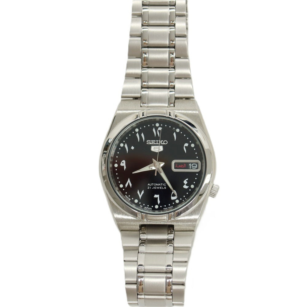 【中古】セイコー SEIKO SEIKO 5 蓄光文字盤 腕時計 シルバーxブラック【 状態ランクA 】【 メンズ 】