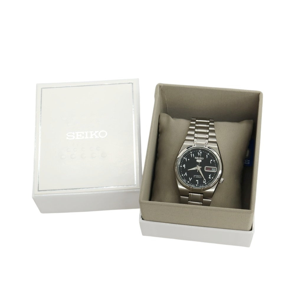 【中古】セイコー SEIKO SEIKO 5 蓄光文字盤 腕時計 シルバーxブラック【 状態ランクA 】【 メンズ 】