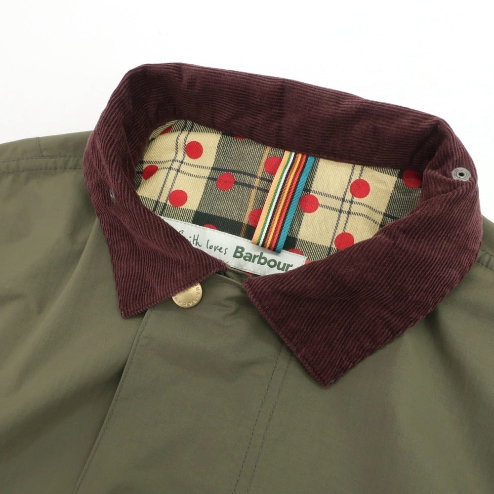 【中古】ポールスミス Paul Smith × Barbour リップストップナイロン フィールドコート オリーブグリーン【サイズM】【 状態ランクB 】【 メンズ 】