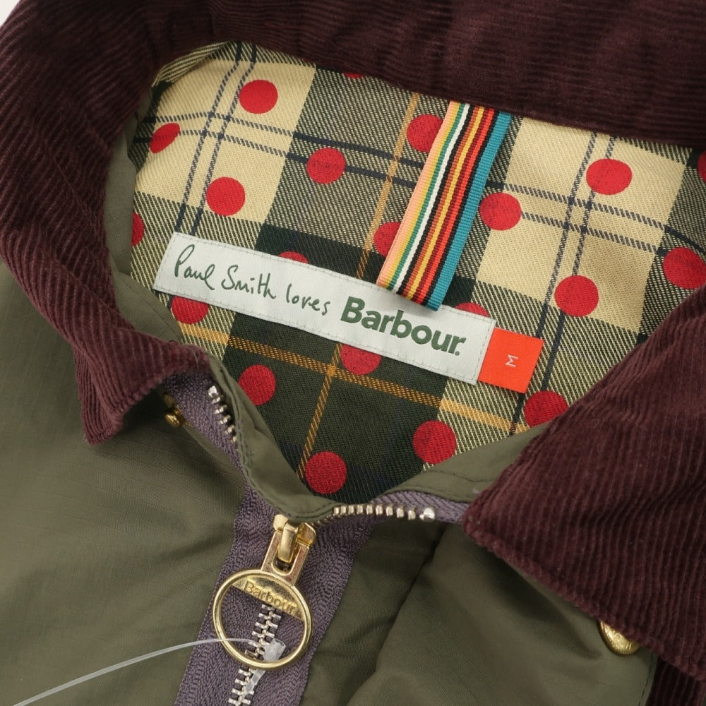 【中古】ポールスミス Paul Smith × Barbour リップストップナイロン フィールドコート オリーブグリーン【サイズM】【 状態ランクB 】【 メンズ 】