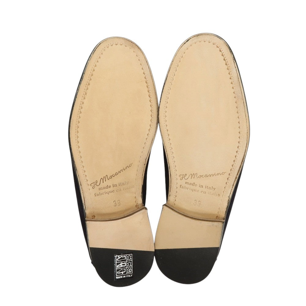 【新品】イルモカシーノ IL MOCASSINO スエード ローファー ネイビー【サイズ39】【 状態ランクN 】【 メンズ 】