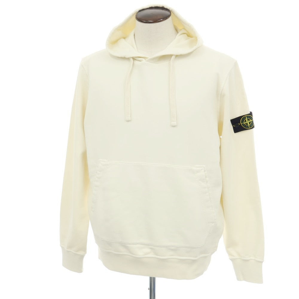 【新品】ストーンアイランド STONE ISLAND コットン スウェット プルオーバー パーカー アイボリー【サイズXL】【 状態ランクN 】【 メンズ 】