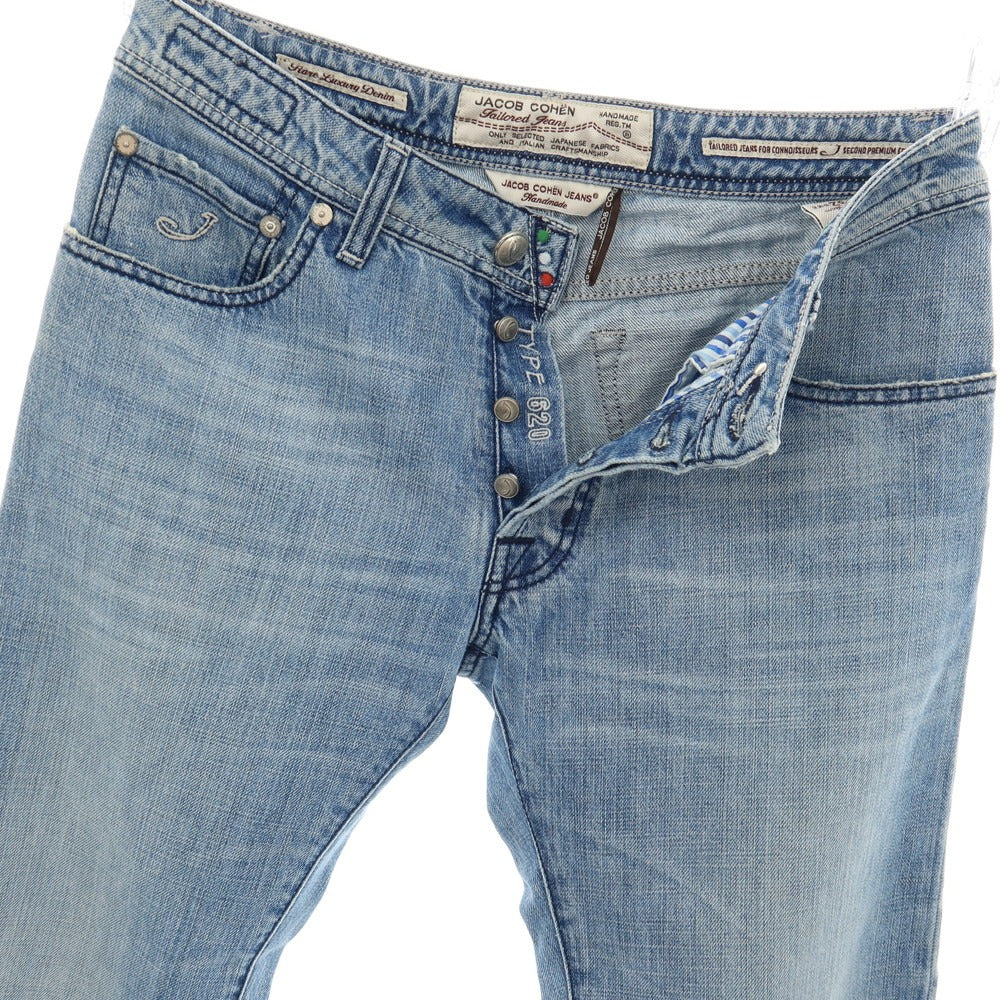 【中古】ヤコブコーエン JACOB COHEN J620 コットン デニムパンツ ジーンズ ライトブルー【サイズ32】【 状態ランクC 】【 メンズ 】