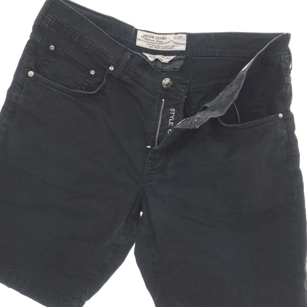 【中古】ヤコブコーエン JACOB COHEN PW6636 ストレッチ コットン ショートパンツ ブラック【サイズ36】【 状態ランクB 】【 メンズ 】