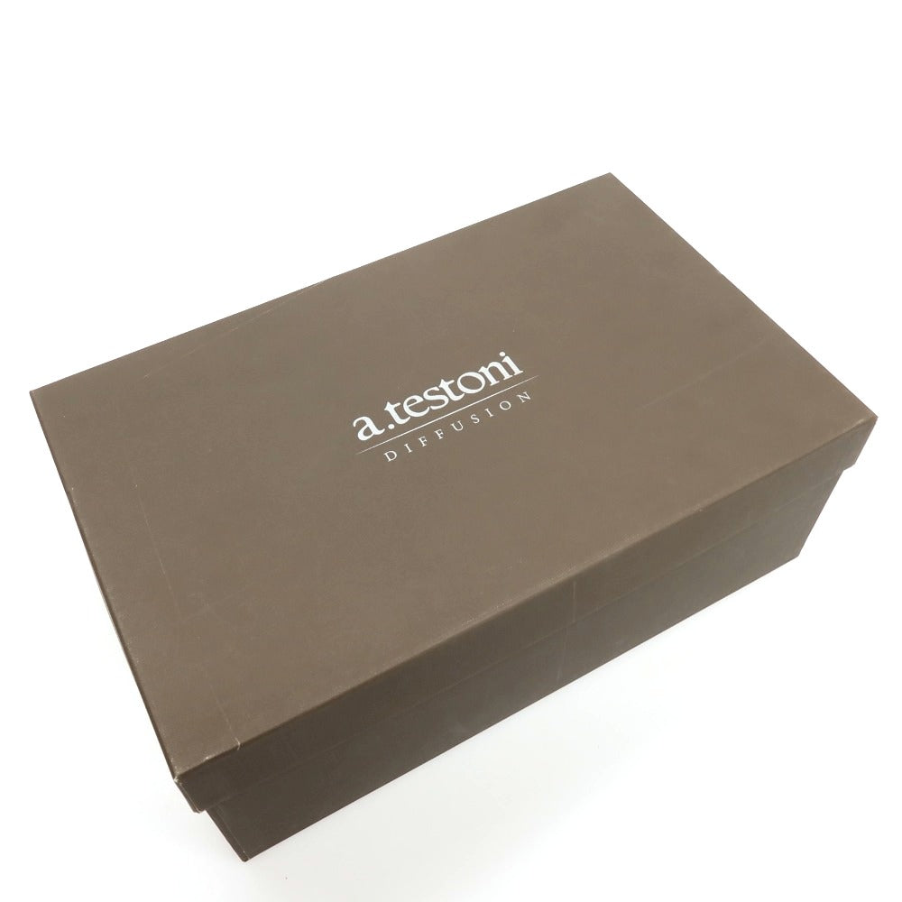 【中古】ア テストーニ a.testoni 47199 レザー ブーツ ブラック【サイズ7】【 状態ランクB 】【 メンズ 】