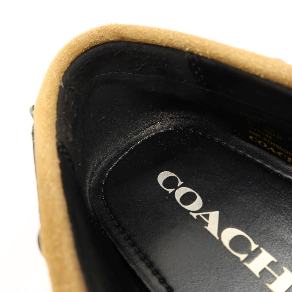 【中古】コーチ COACH スエード ドライビングシューズ イエローオーカー【サイズ8 D】【 状態ランクB 】【 メンズ 】
