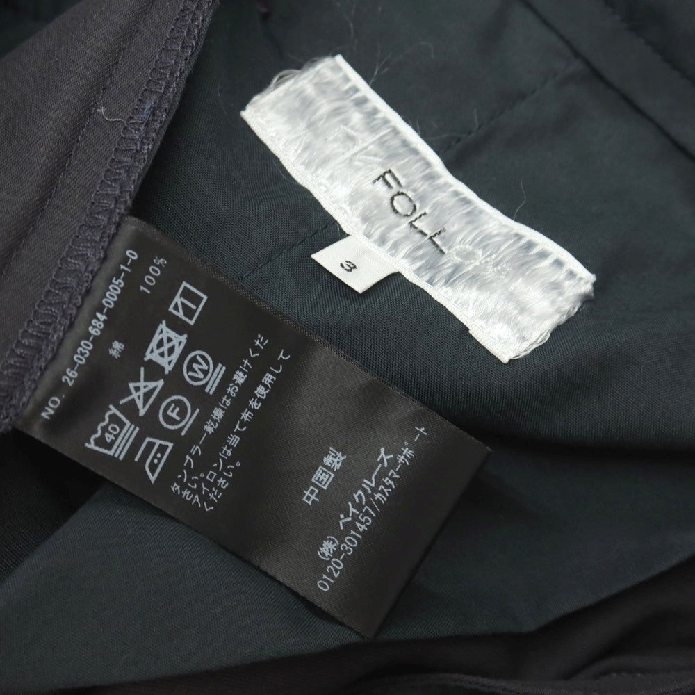 【中古】フォル FOLL コットン カジュアルスラックスパンツ ダークグレー【サイズ3】【 状態ランクB 】【 メンズ 】