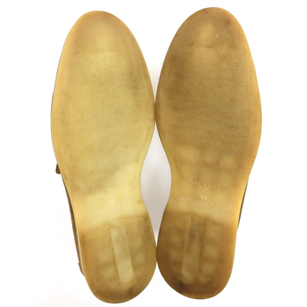 【中古】ハケットロンドン HACKETT LONDON HMS21361 スエード スリッポン ブラウンベージュ【サイズ41】【 状態ランクB 】【 メンズ 】