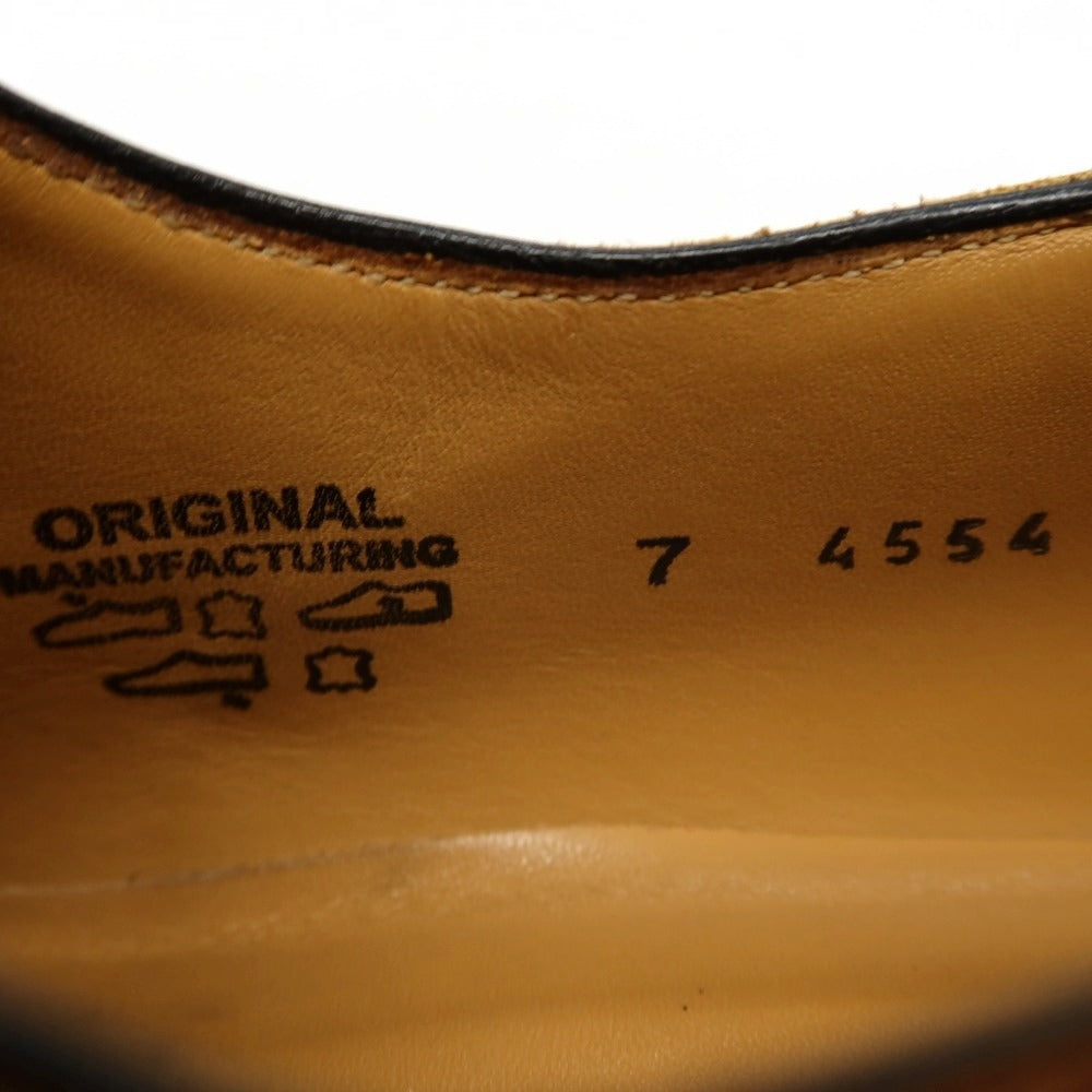 【中古】フランチェスコ ベニーニョ FRANCESCO BENIGNO カーフ レザー ドレスシューズ ライトブラウン【サイズ7】【 状態ランクC 】【 メンズ 】