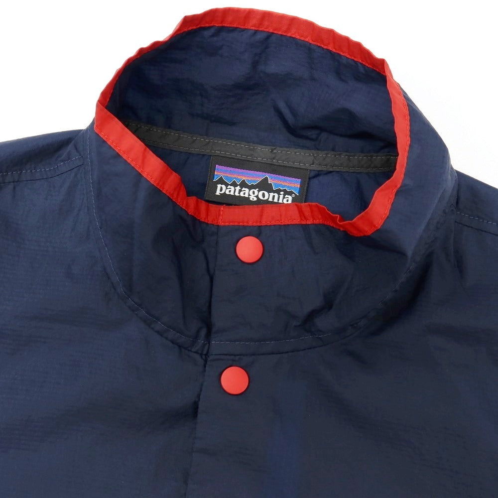 【中古】パタゴニア patagonia ナイロン ポケッタブル フーディニ スナップT プルオーバー シェルジャケット ネイビーxレッド【サイズM】【 状態ランクA 】【 メンズ 】