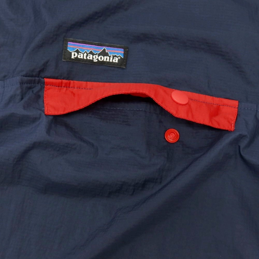 【中古】パタゴニア patagonia ナイロン ポケッタブル フーディニ スナップT プルオーバー シェルジャケット ネイビーxレッド【サイズM】【 状態ランクA 】【 メンズ 】