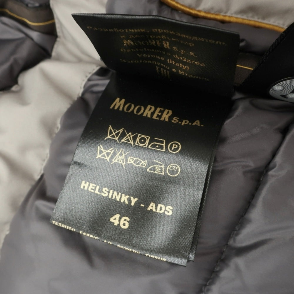 【新品】ムーレー MOORER HELSINKY-ADS ポリエステルポリウレタン フーデッド ダウンコート グレー【サイズ46】【 状態ランクN 】【 メンズ 】