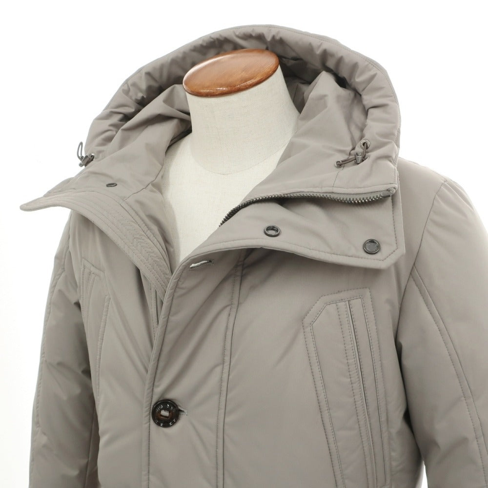 【新品】ムーレー MOORER HELSINKY-ADS ポリエステルポリウレタン フーデッド ダウンコート グレー【サイズ46】【 状態ランクN 】【 メンズ 】