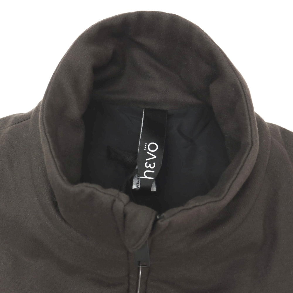【新品】イーヴォ Hevo ウールナイロンカシミヤポリウレタン スタンドカラー 中綿ブルゾン ブラウングレー【サイズ48】【 状態ランクN 】【 メンズ 】