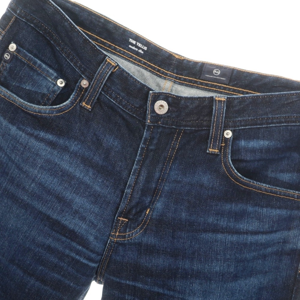 【中古】エージー アドリアーノゴールドシュミット AG Adriano Goldschmied THE TELLIS ストレッチ デニムパンツ ジーンズ ネイビー【サイズ32】【 状態ランクC 】【 メンズ 】