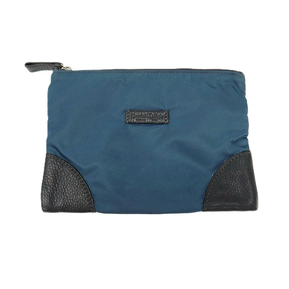 【中古】ダニエルアンドボブ Daniel & Bob ナイロン系×レザー ポーチ ダークブルーxネイビー【 状態ランクC 】【 メンズ 】