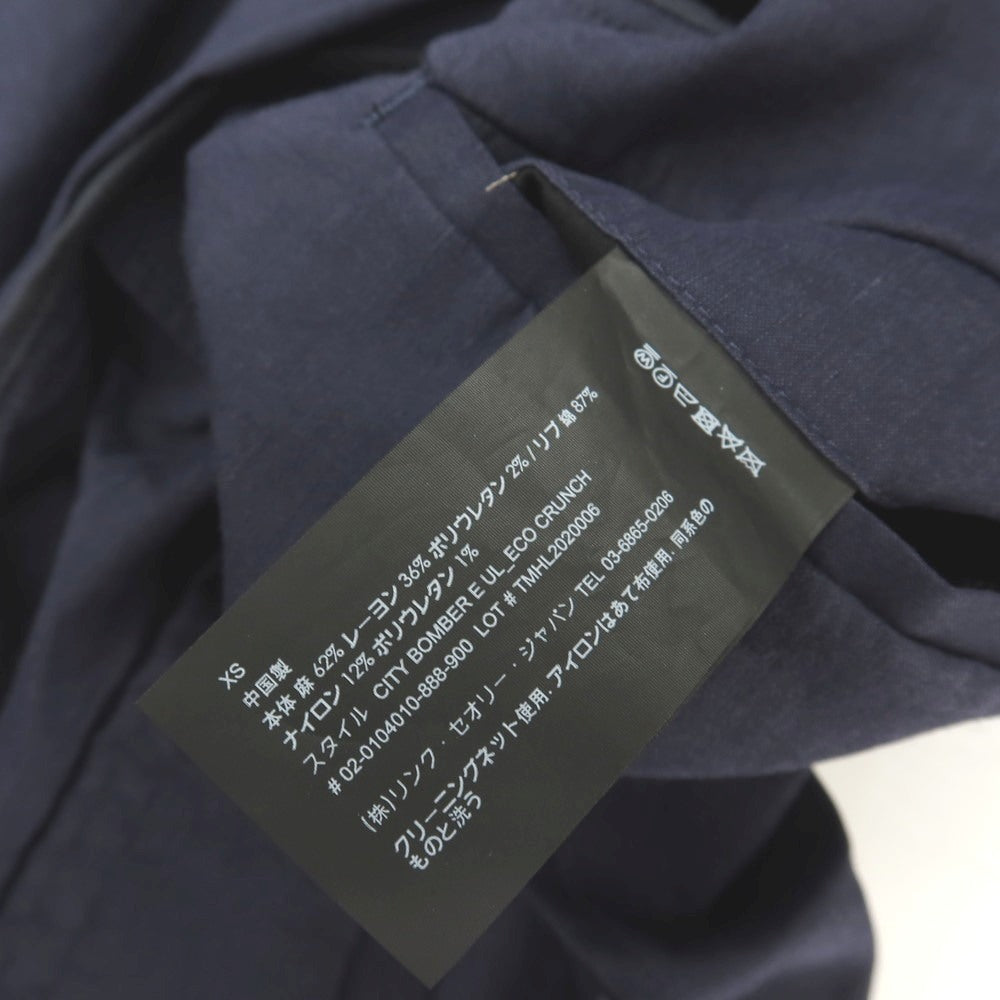 【中古】セオリー theory ストレッチ リネンレーヨン ダブルジップ スイングトップ ネイビー【サイズXS】【 状態ランクB 】【 メンズ 】