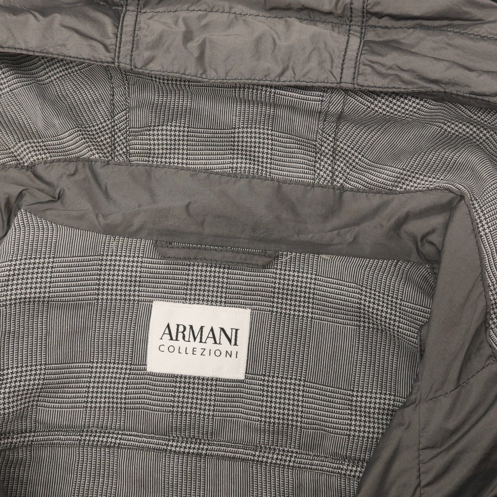 【中古】アルマーニ コレッツォーニ ARMANI COLLEZIONI ポリエステル ダブルジップ フーデッドブルゾン グレー【サイズ46】【 状態ランクC 】【 メンズ 】