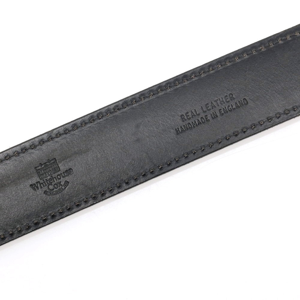 【中古】ホワイトハウスコックス Whitehouse Cox ブライドルレザー ベルト ブラックxシルバー【サイズ34/85】【 状態ランクC 】【 メンズ 】