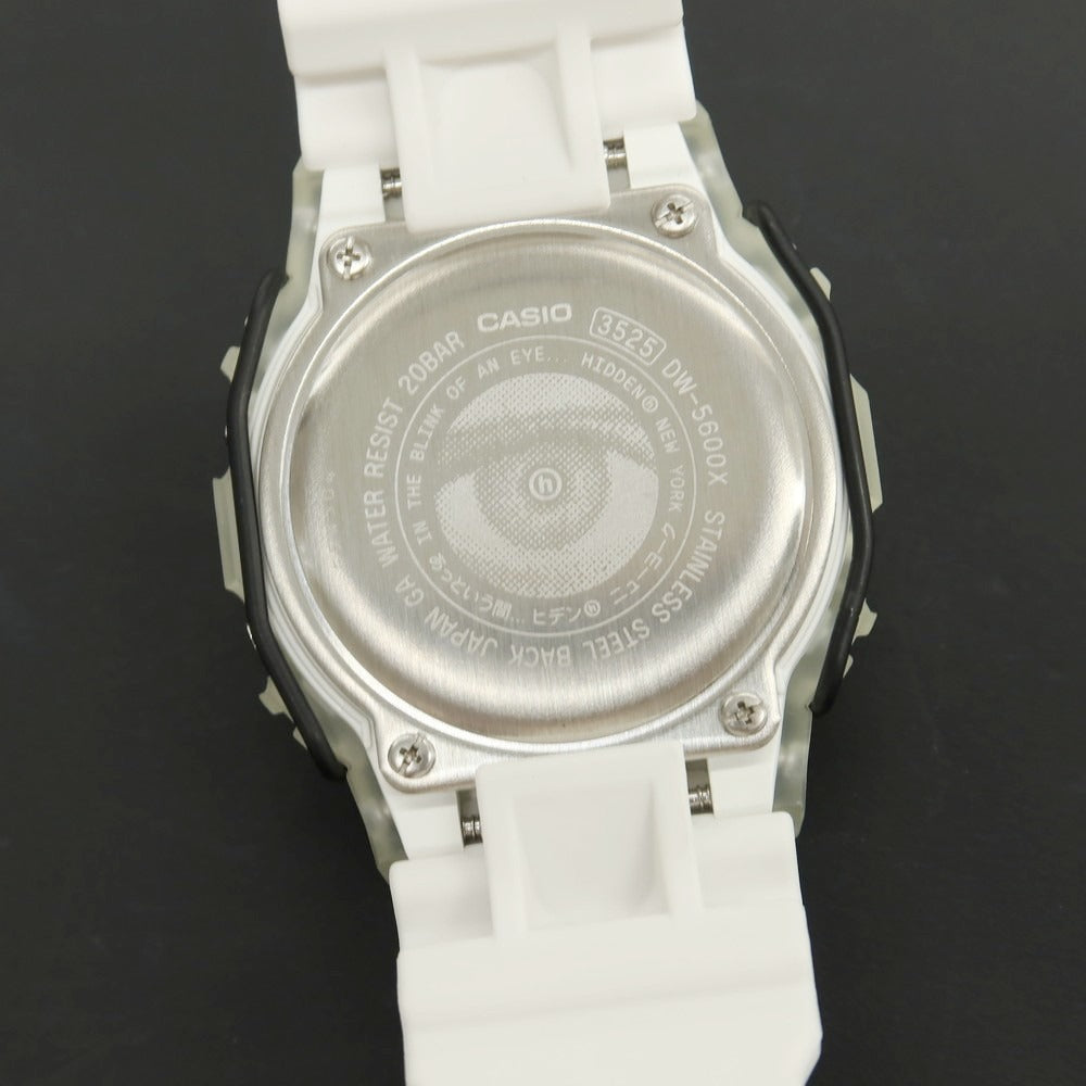 【中古】ヒドゥン ニューヨーク Hidden NY × G-SHOCK DW-5600X 腕時計 ホワイト【 状態ランクA 】【 メンズ 】