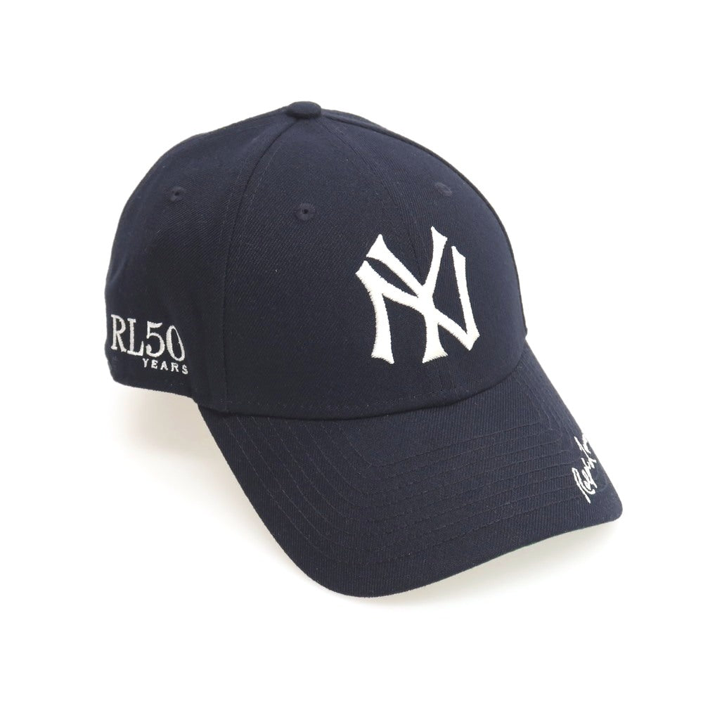 【中古】ポロ ラルフローレン Polo Ralph Lauren × NEW ERA POLO RALPH LAUREN50周年記念 ベースボールキャップ 帽子 ネイビー【サイズL】【 状態ランクA 】【 メンズ 】