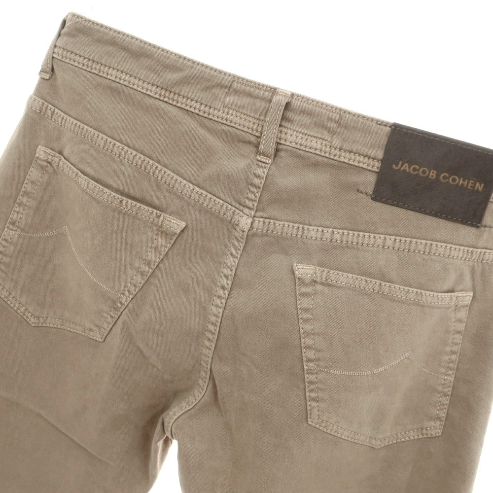 【中古】ヤコブコーエン JACOB COHEN LEONARD ストレッチ コットン 5ポケットパンツ グレージュ【サイズ33】【 状態ランクB 】【 メンズ 】