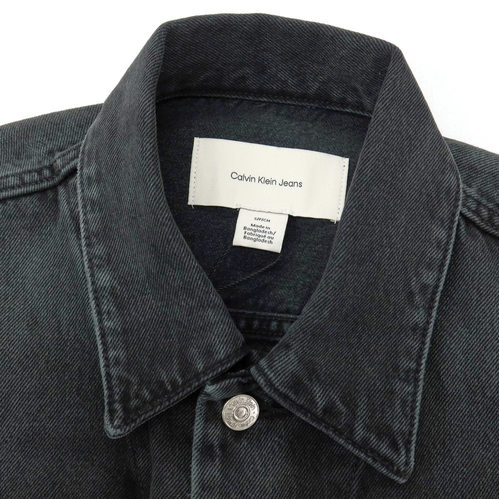 【中古】【未使用】カルバンクラインジーンズ Calvin klein Jeans コットン デニムジャケット グレーブラック【サイズサイズS(US)/ASIA(M)】【 状態ランクS 】【 メンズ 】