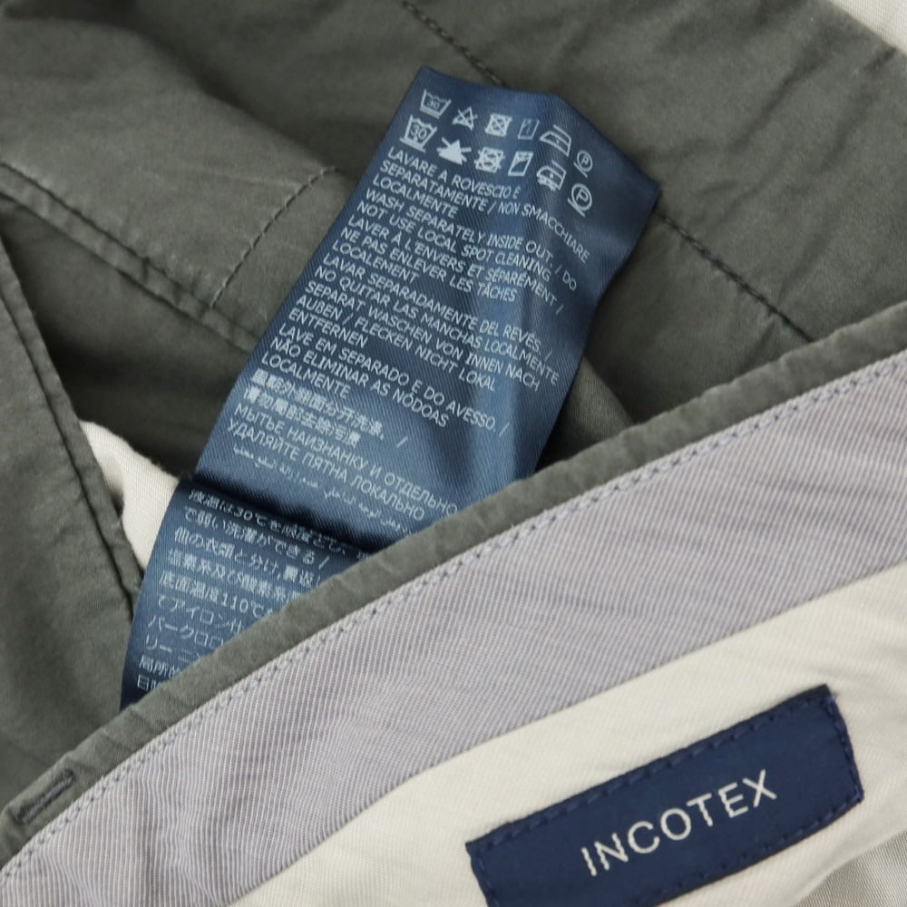 【中古】インコテックス INCOTEX ストレッチ コットン カジュアルスラックスパンツ ダークグレー【サイズ46】【 状態ランクC 】【 メンズ 】