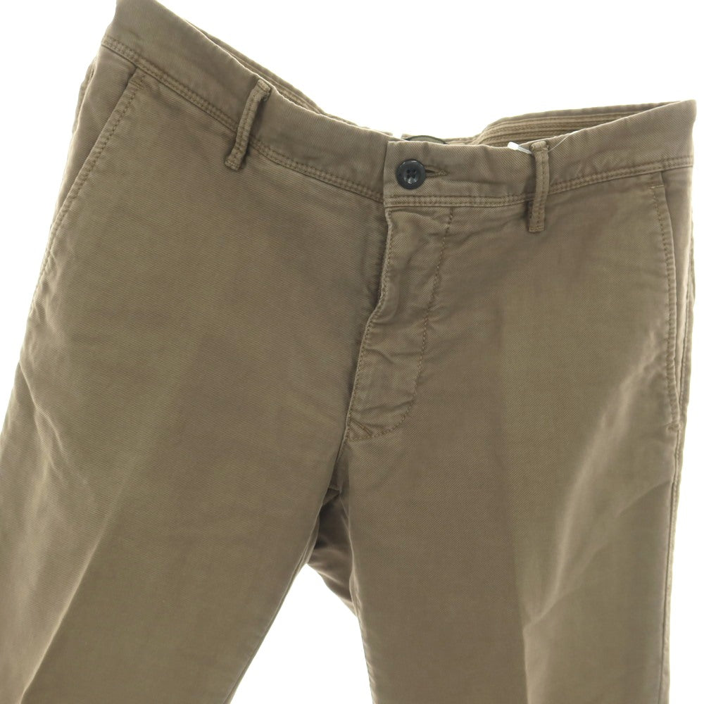 【中古】インコテックス スラックス INCOTEX SLACKS ストレッチ ツイルコットン カジュアルスラックスパンツ カーキブラウン【サイズ31】【 状態ランクC 】【 メンズ 】