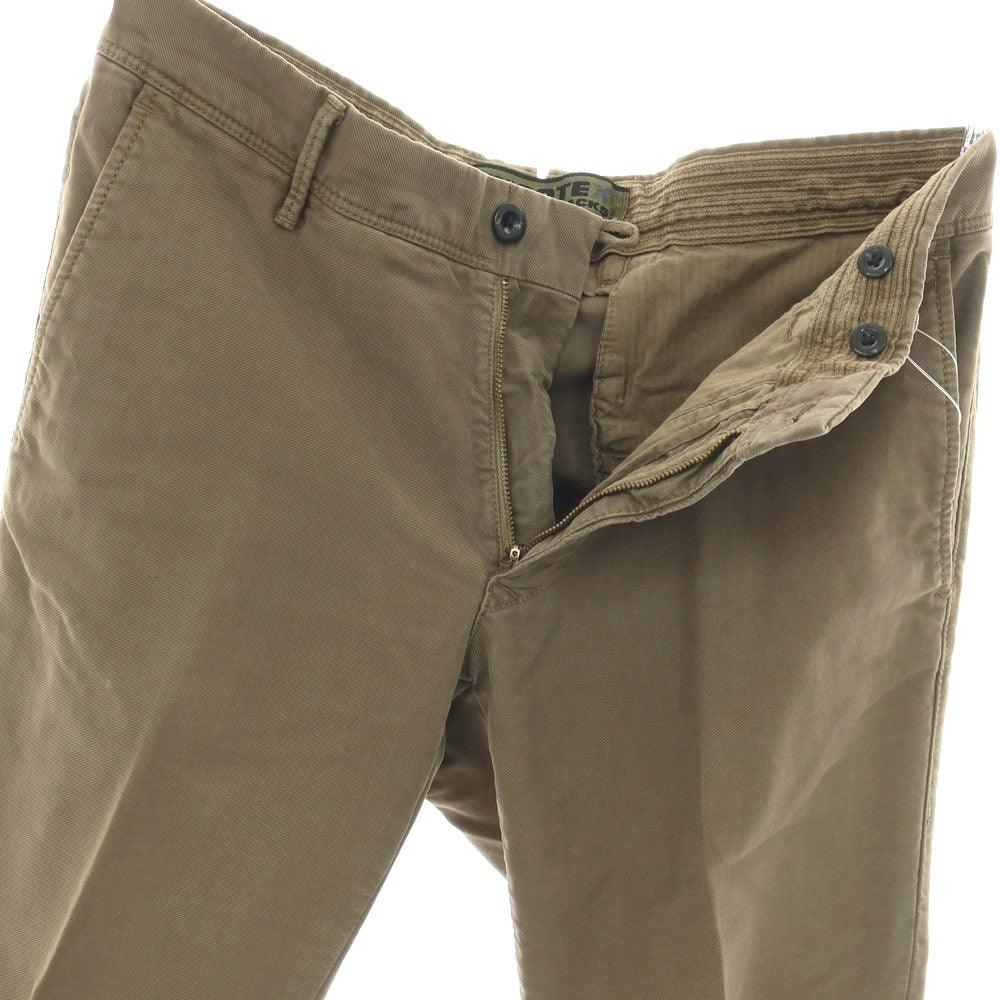 【中古】インコテックス スラックス INCOTEX SLACKS ストレッチ ツイルコットン カジュアルスラックスパンツ カーキブラウン【サイズ31】【 状態ランクC 】【 メンズ 】