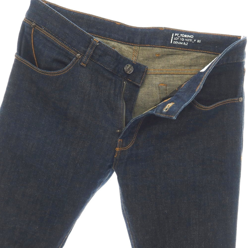 【中古】ピーティートリノ PT TORINO SWING ストレッチ コットン デニムパンツ ジーンズ ネイビー【サイズ34】【 状態ランクB 】【 メンズ 】
