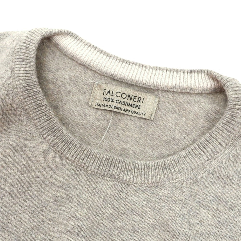 【中古】ファルコネリ Falconeri カシミヤ クルーネック プルオーバーニット グレー【サイズ46】【 状態ランクB 】【 メンズ 】